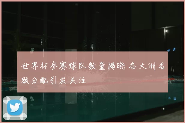 世界杯参赛球队数量揭晓 各大洲名额分配引发关注