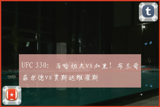 UFC 330:马哈切夫vs加里!布兰奇菲尔德vs贾斯达维崔斯