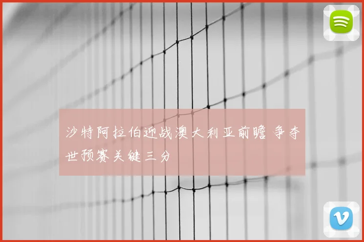沙特阿拉伯迎战澳大利亚前瞻 争夺世预赛关键三分